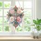 Hanging Diamond Art Cross Kits for Adults, 5D Special Shape Diamond Painting Flower Kits, Cross Diamond Gem Art Suncatchers Painting Pendant Ornament for Home Garden Wall Decor